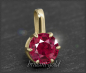 Preview: Rubin Gold Anhänger 1,30ct, 585 Gelbgold